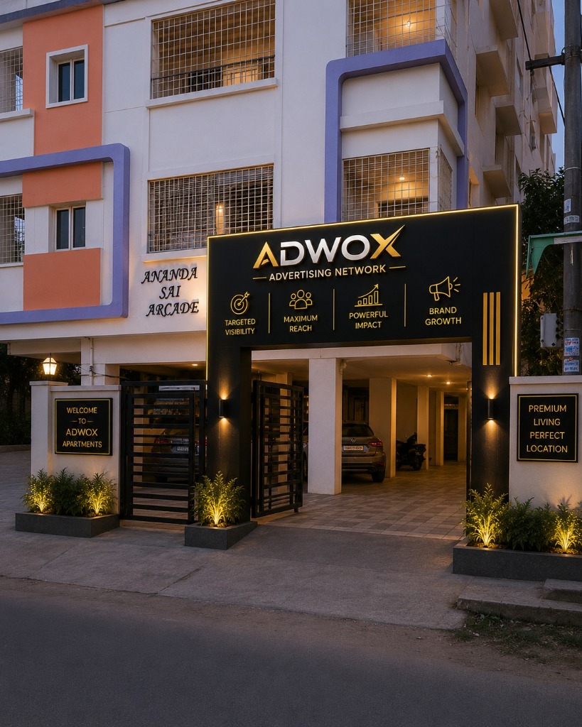Apartment Entrance LED Advertising Mockup